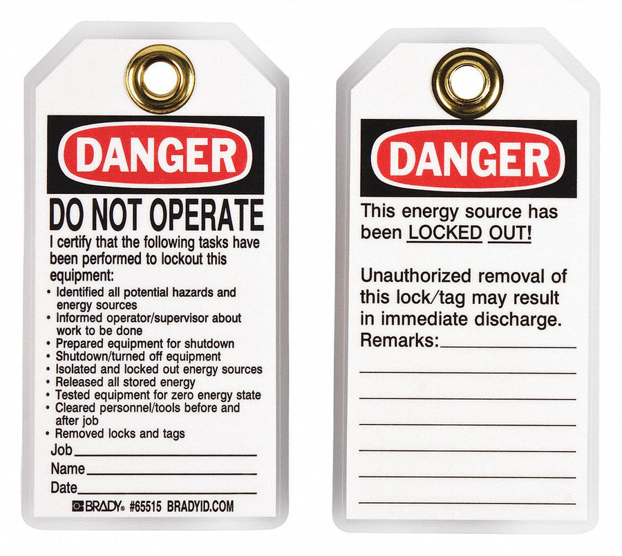 Danger Tag 5-1/2 x 3 In Hd Polyest PK25