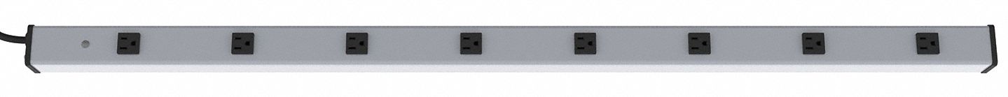 Outlet Strip 8 Outlet 15A 48 L Gry
