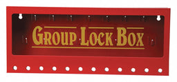 Group Lockout Box 12 Locks Max Red