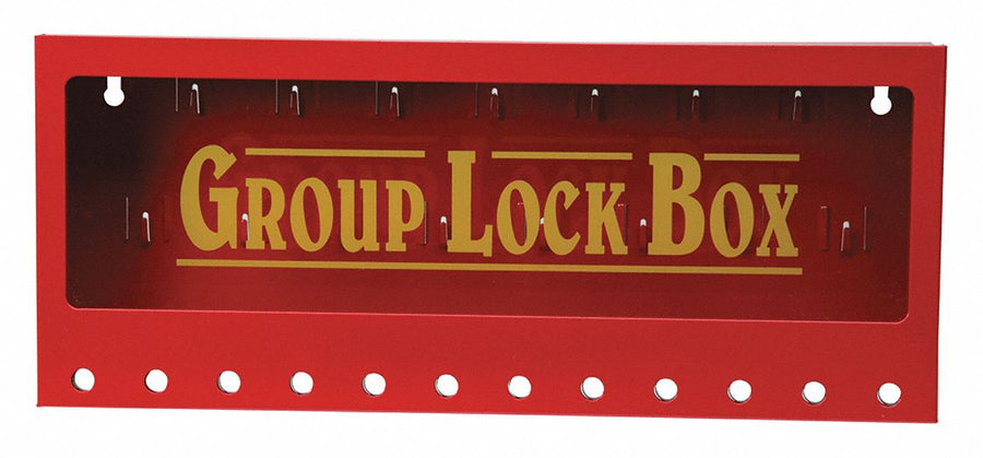 Group Lockout Box 12 Locks Max Red