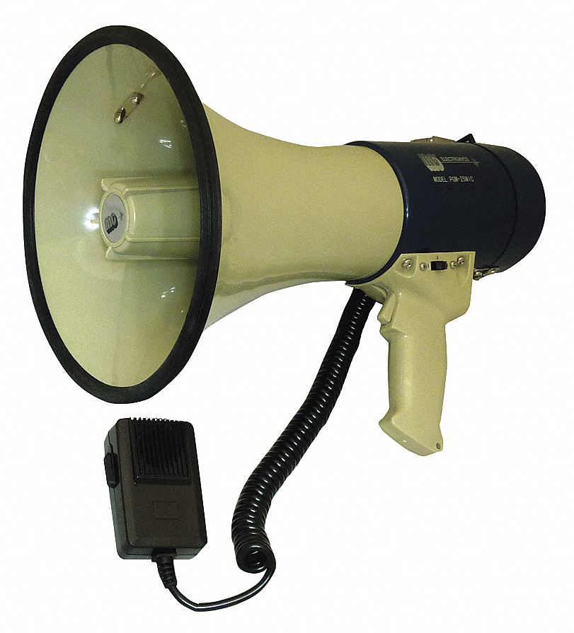 Megaphone Dia 9 In Range 1 Mile