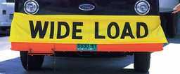 Wide Load Banner Black on Yellow 18x96In