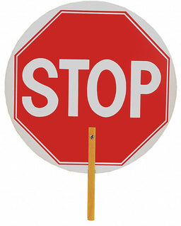 Paddle Sign Stop/Stop Plastic