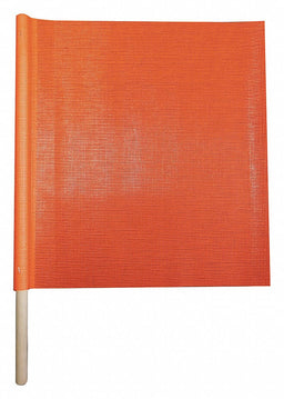 Handheld Warning Flag Fluorescent Orange