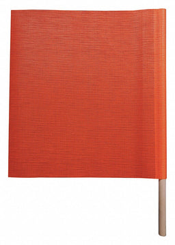 Handheld Warning Flag Fluorescent Orange