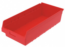 H2370 Shelf Bin Red Plastic 6 in