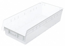 Shelf Bin Clear Plastic 6 in