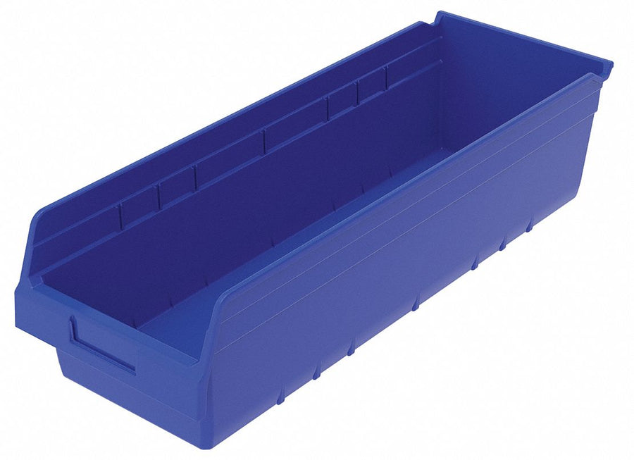 H2373 Shelf Bin Blue Plastic 6 in