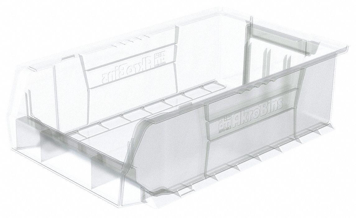 Super Size Bin Clear Plastic 6 in