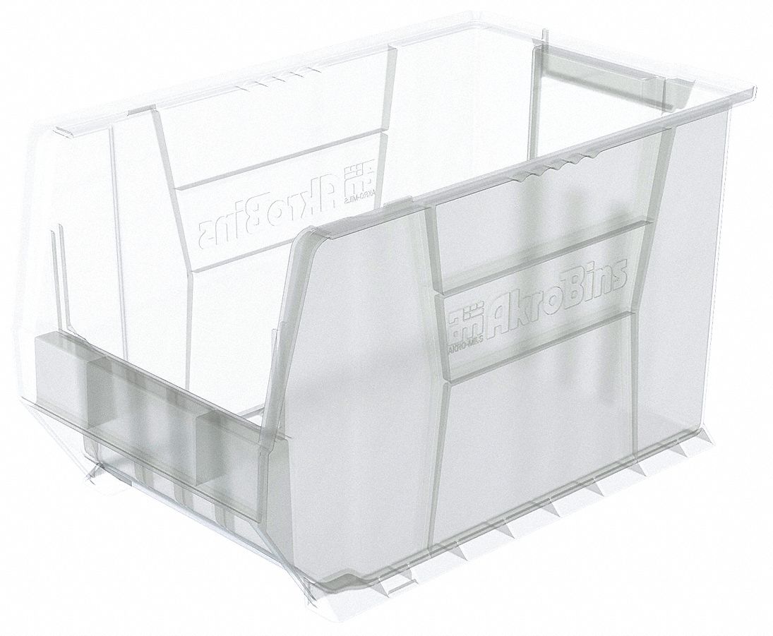 Super Size Bin Clear Plastic 12 in