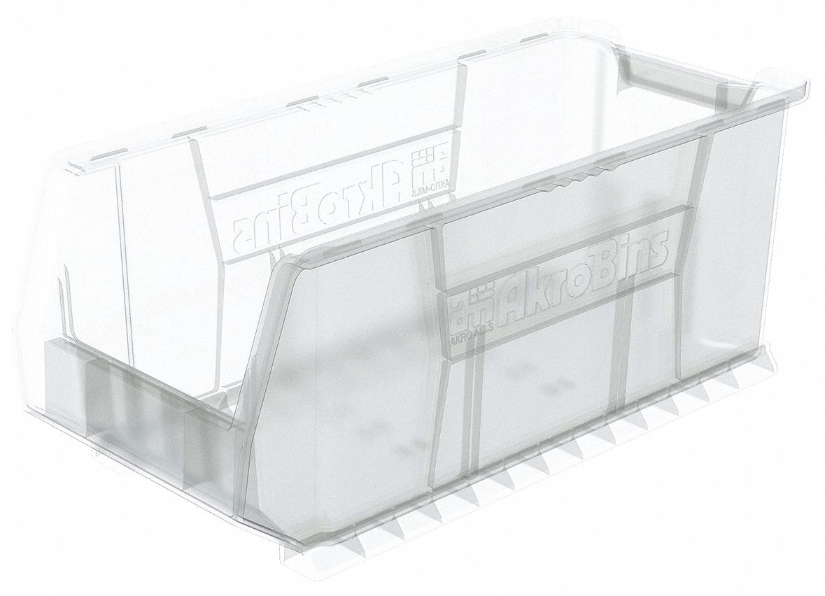 Super Size Bin Clear Plastic 10 in