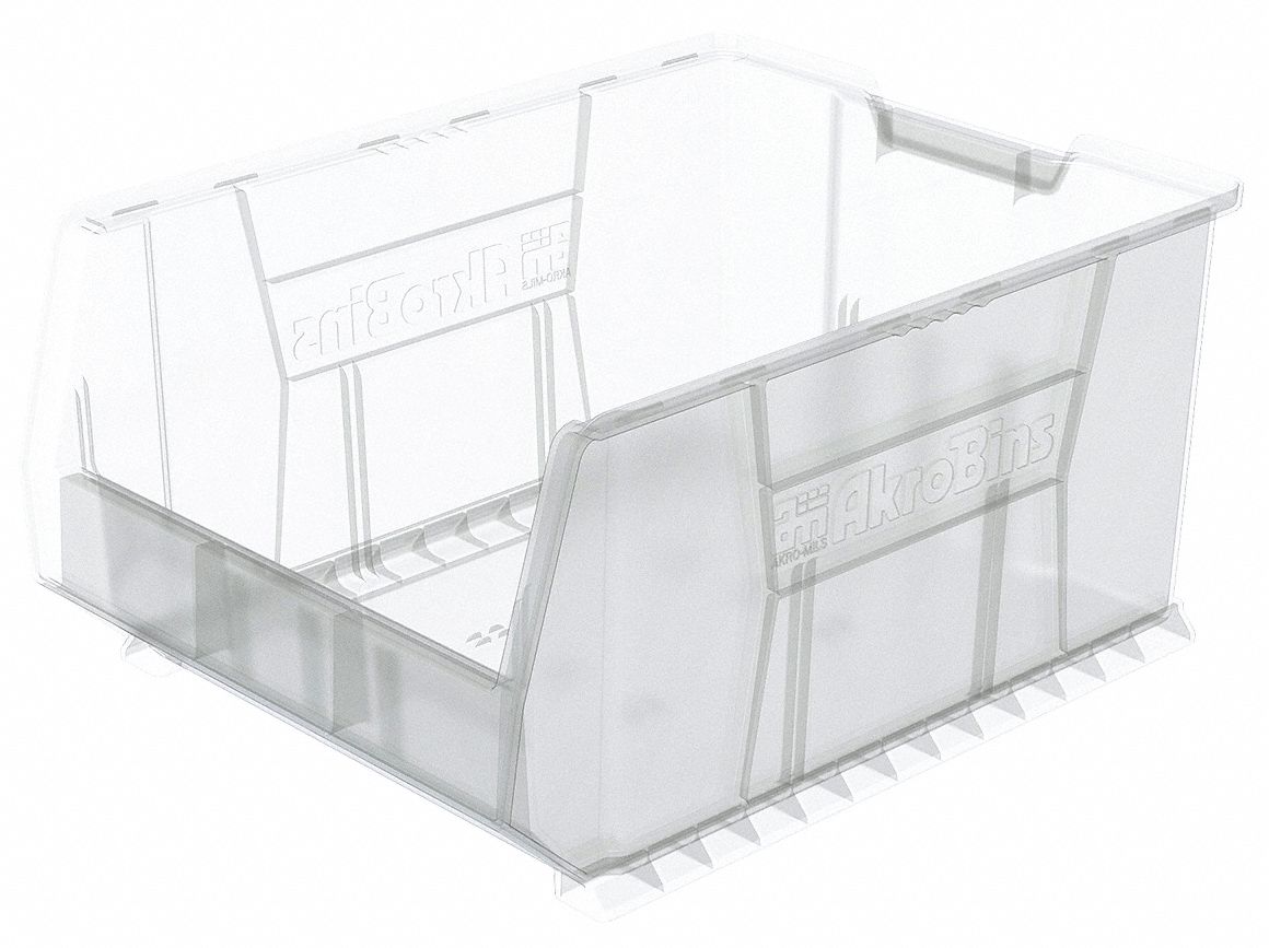 Super Size Bin Clear Plastic 12 in