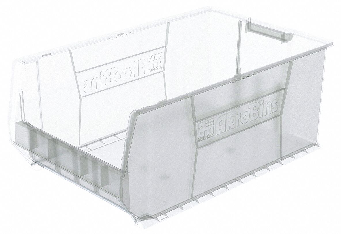 Super Size Bin Clear Plastic 12 in