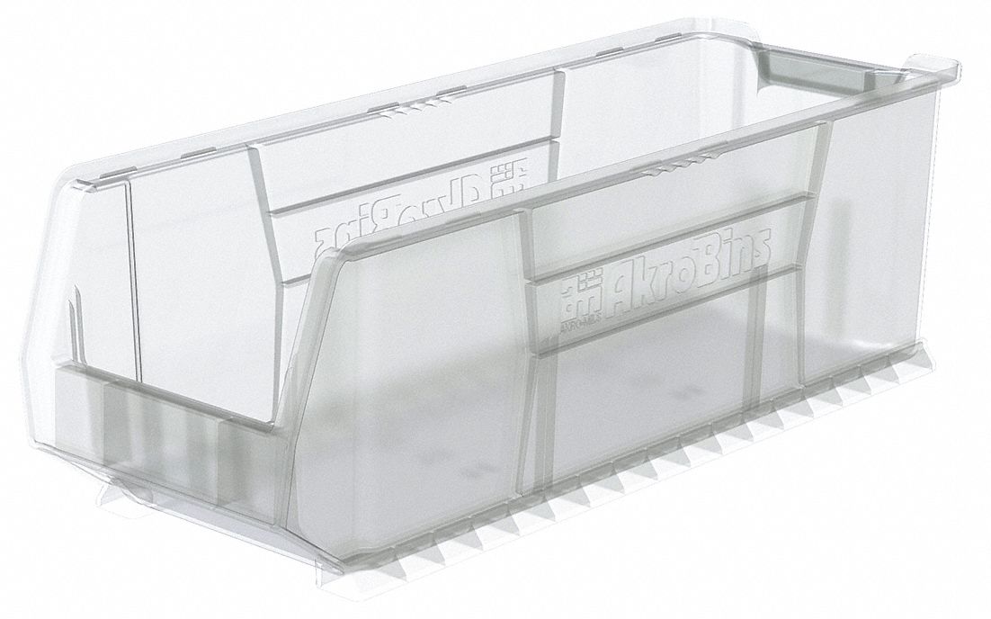 Super Size Bin Clear Plastic 10 in