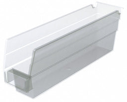 Shelf Bin Clear Indstr Grd Poly 4 in