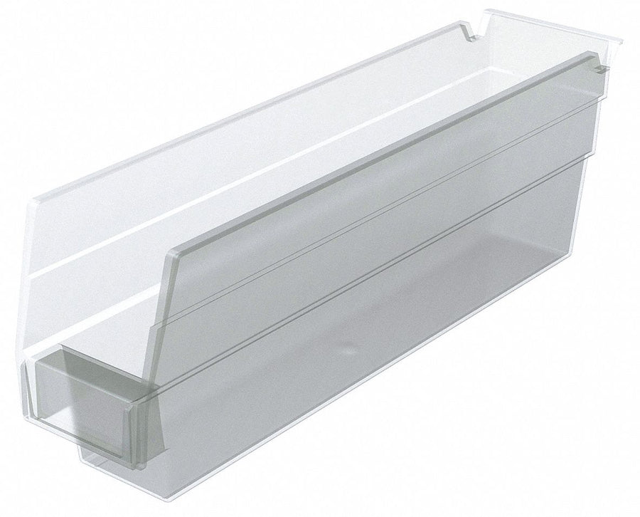 Shelf Bin Clear Indstr Grd Poly 4 in