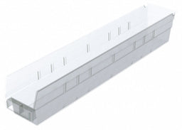 Shelf Bin Clear Indstr Grd Poly 4 in