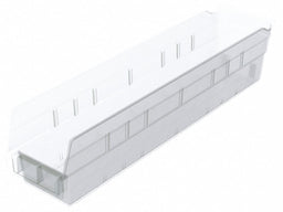 Shelf Bin Clear Indstr Grd Poly 4 in