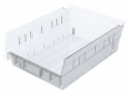 Shelf Bin Clear Indstr Grd Poly 4 in