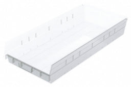 Shelf Bin Clear Indstr Grd Poly 4 in