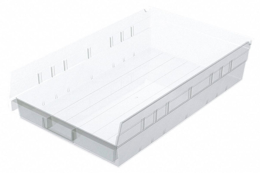 Shelf Bin Clear Indstr Grd Poly 4 in