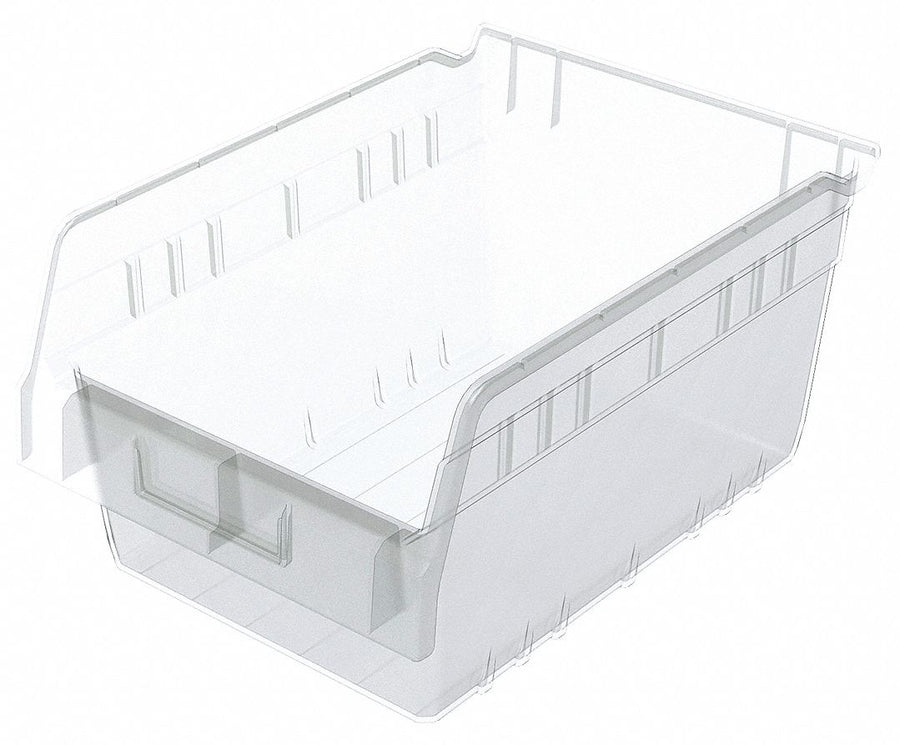 Shelf Bin Clear Plastic 6 in