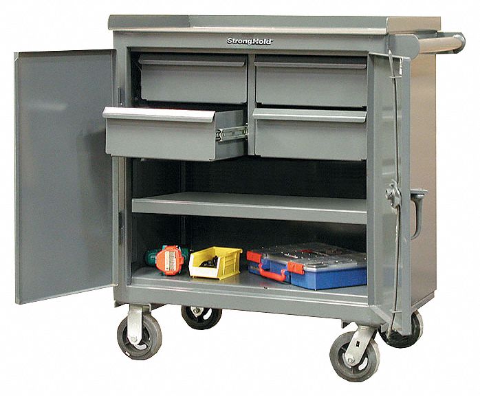 Rolling Tool Cabinet Gray Ind Prem Duty