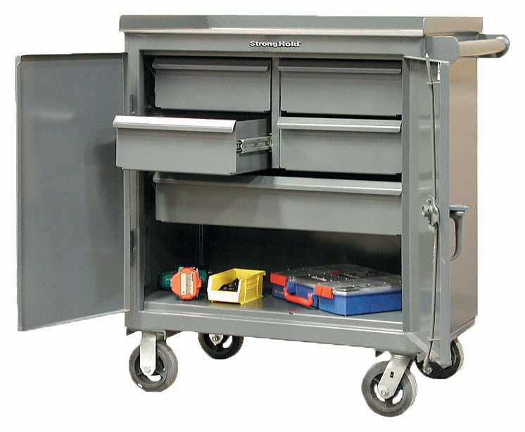 Rolling Tool Cabinet Gray Ind Prem Duty
