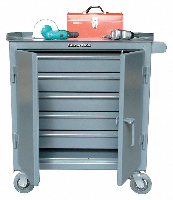 Rolling Tool Cabinet Gray Ind Prem Duty