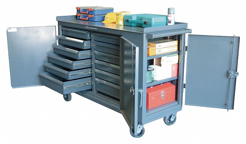Rolling Tool Cabinet Gray Ind Prem Duty