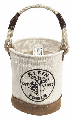 Mini Leather-Bottom Bucket