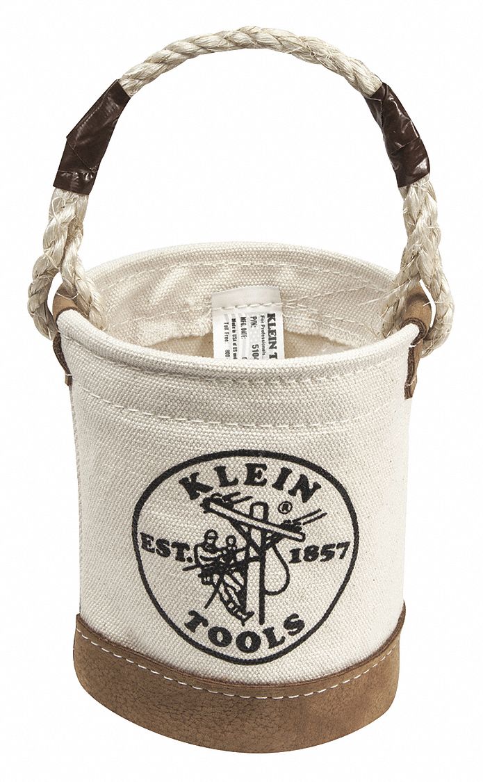 Mini Leather-Bottom Bucket