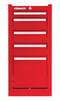 Side Cabinet Red 5 Drawers 29 in - H