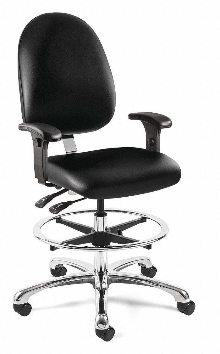 Drafting Chair 56 in H Silver