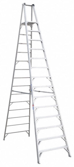 Platform Stepladder 14 ft Aluminum 300lb