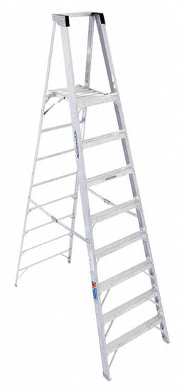 Platform Stepladder 8 ft Aluminum 300 lb