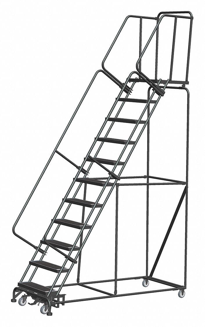 Rolling Ladder Serrated Step Tread Steel