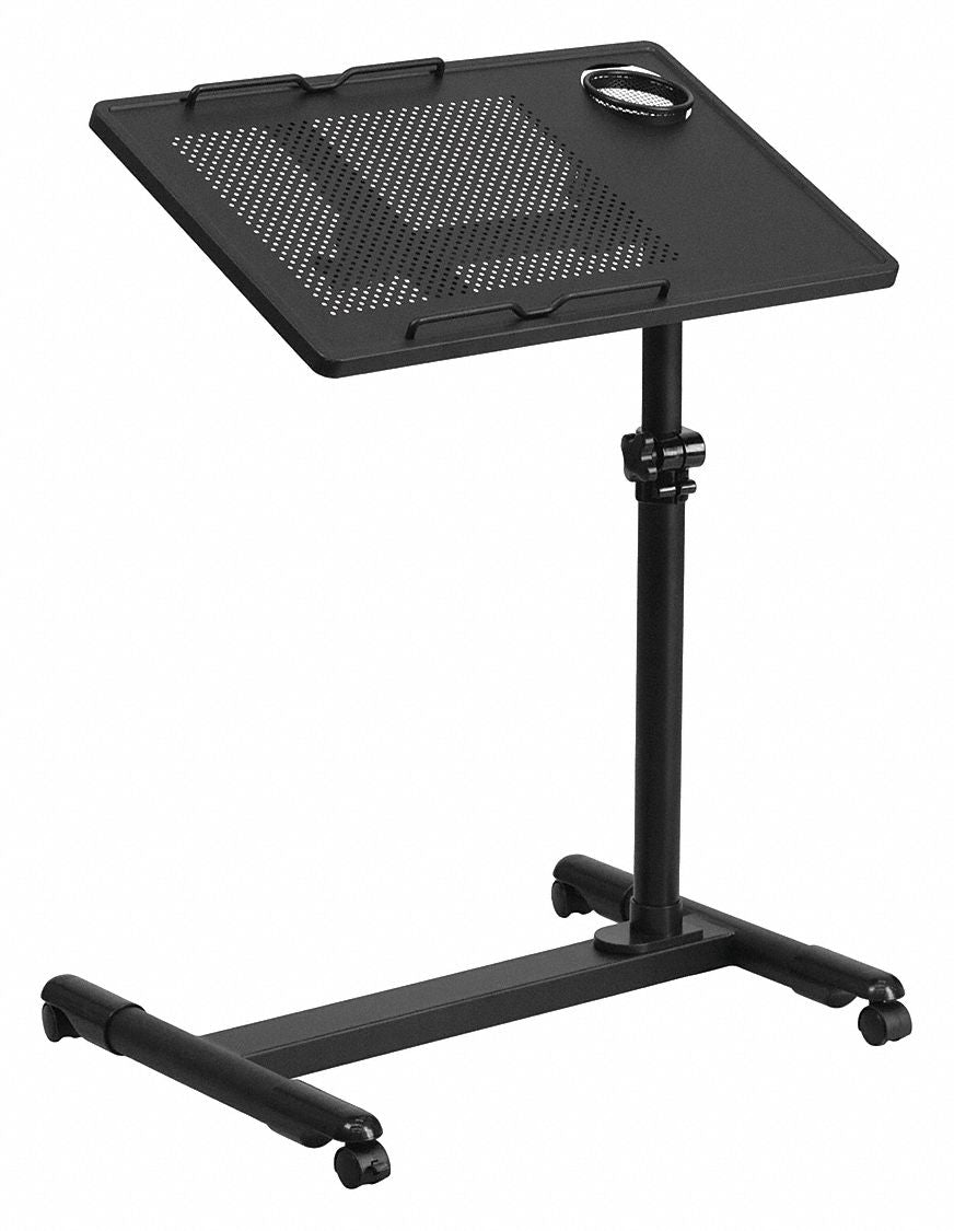 Adj.-H Computer Stand 22 1/2 in W Black