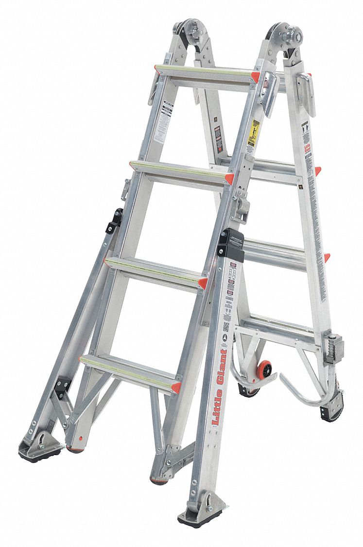 Multipurpose Ladder 375 lb Ld Cap. Alum.