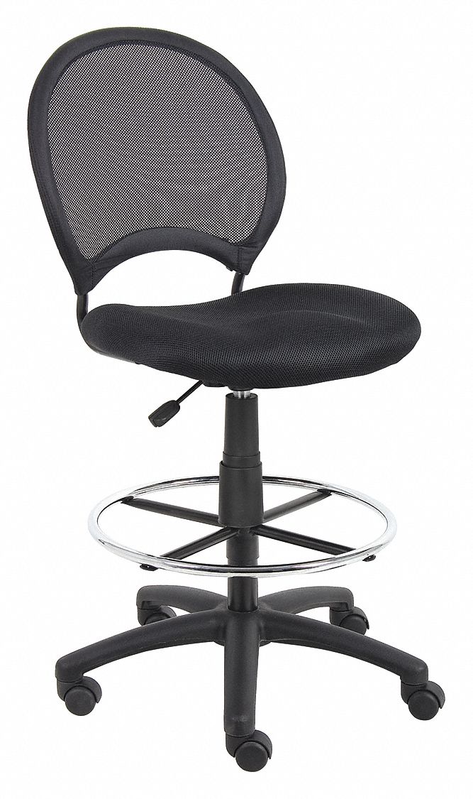 Drafting Chair 45 1/2 in H Black