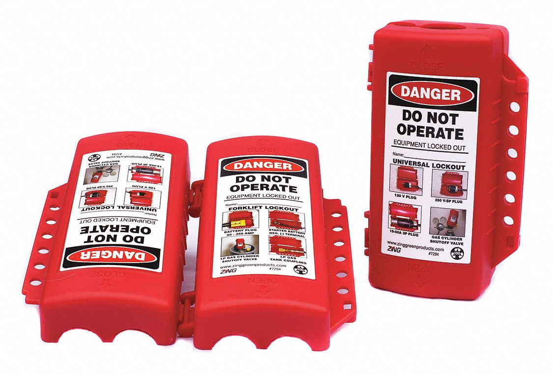 Plug Lockout Red 5/16 Shackle Dia.