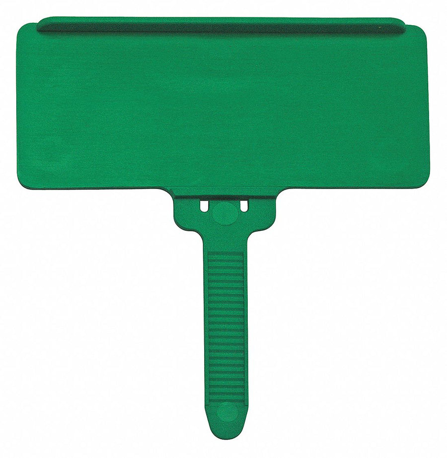 Label Tag Flat Green Label Adhered PK25