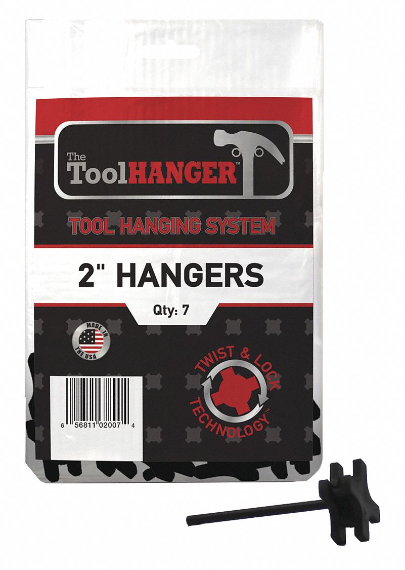 Polypro Plastic Tool Hanger Black PK7