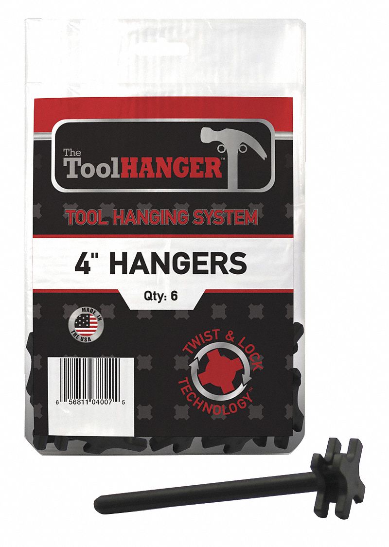 Polypropyln Plstic Tool Hanger Black PK6