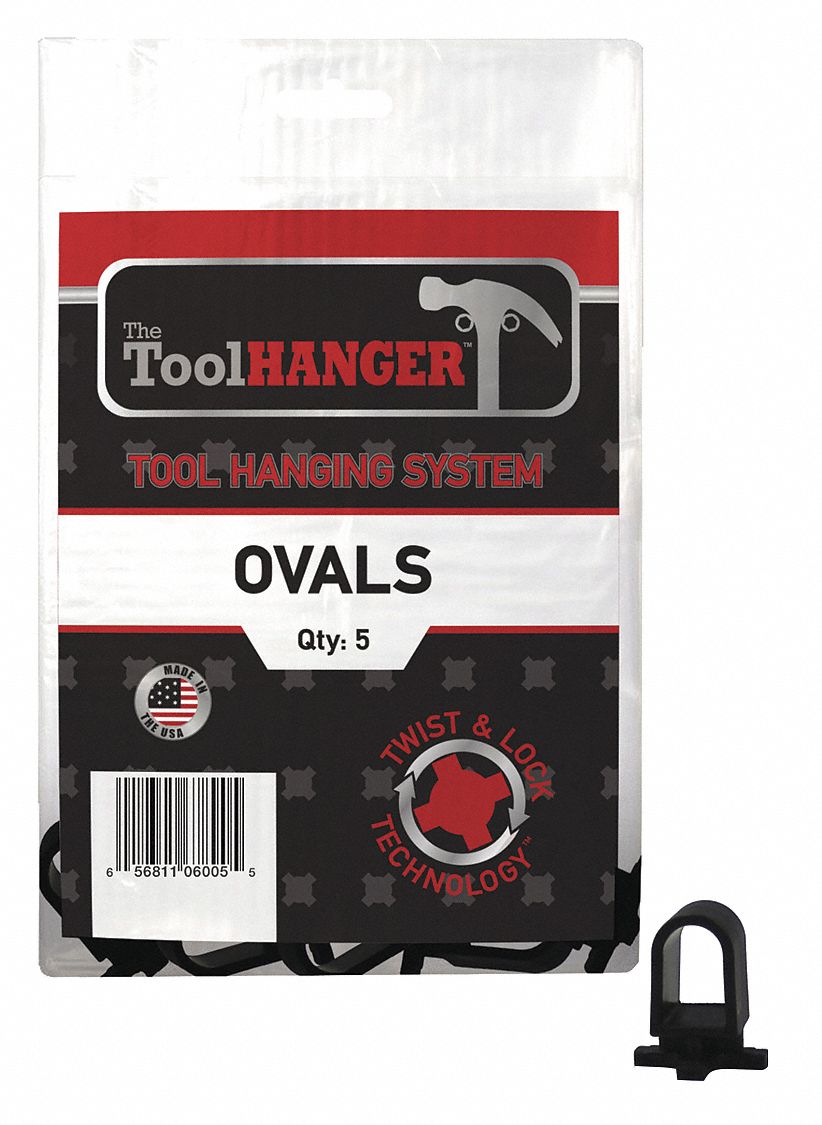 Plyprpylne Plstic Oval Hangers Black PK5