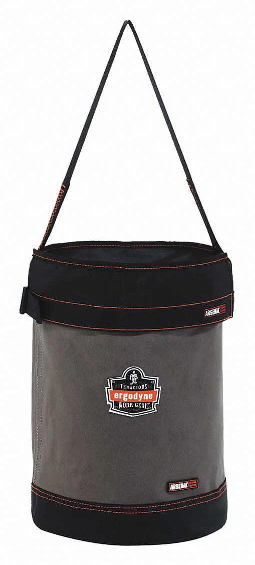 Bucket Bag Canvas Straight Wall Gray