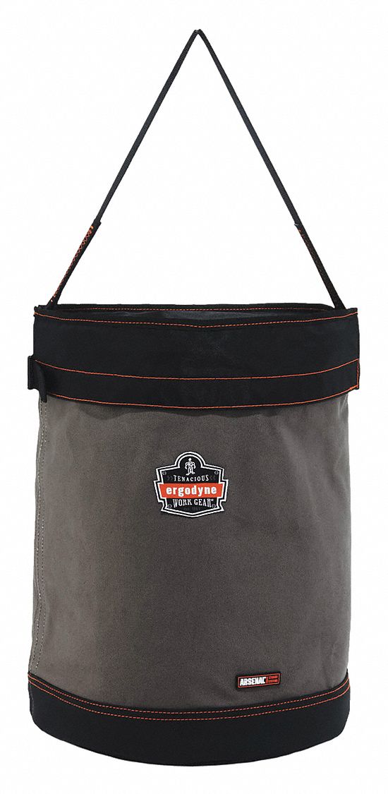 Bucket Bag Canvas Straight Wall Gray