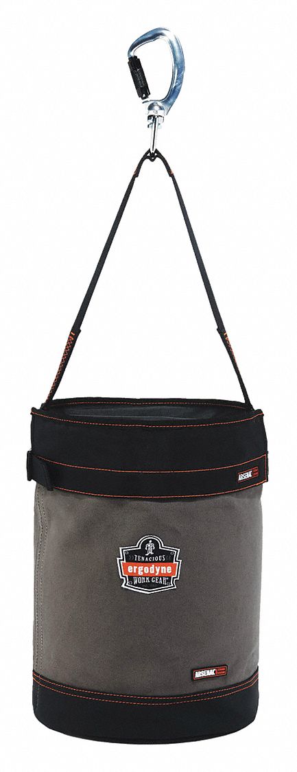 Bucket Bag Canvas Straight Wall Gray