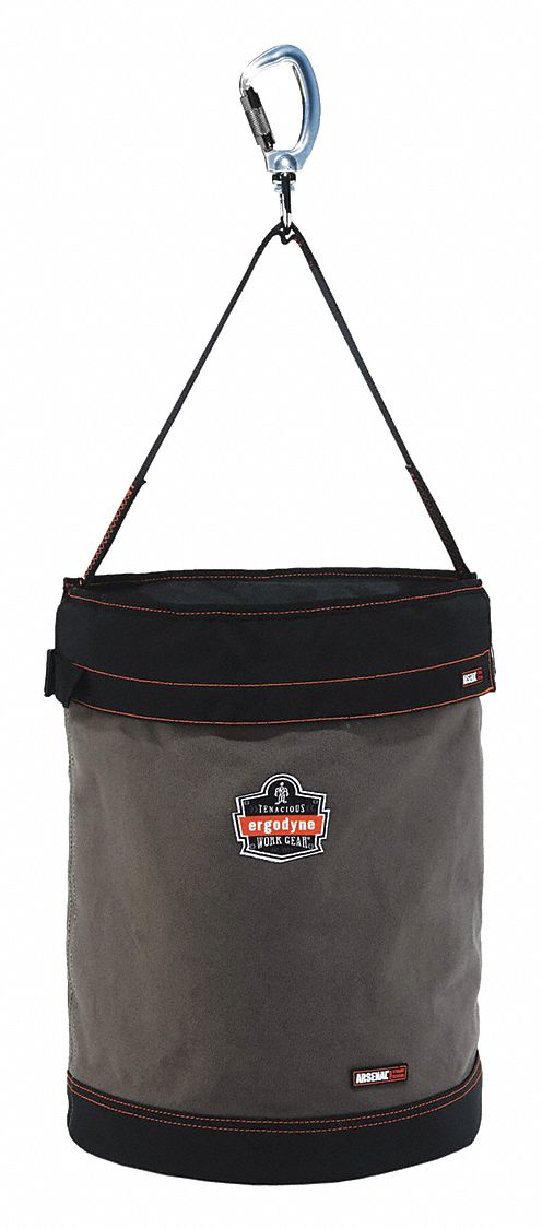 Bucket Bag Canvas Straight Wall Gray