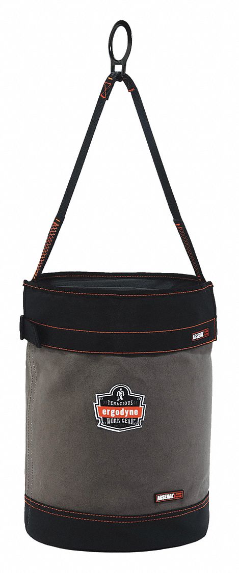 Bucket Bag Canvas Straight Wall Gray